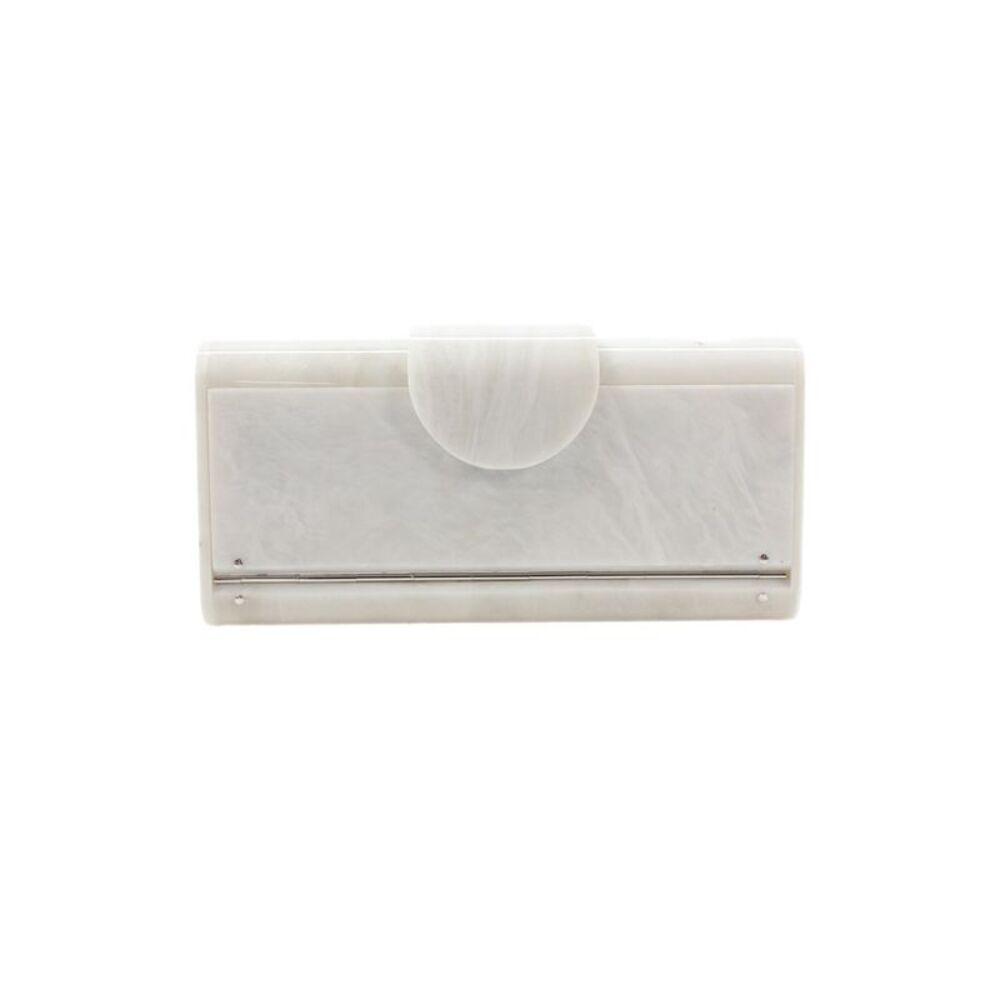 Edie Parker Womens Acrylic Clutch Handbag White